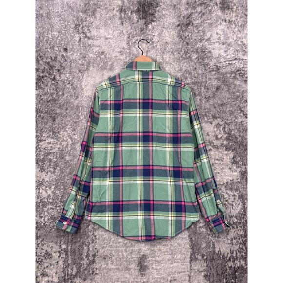 New Polo Ralph Lauren Shirt Small Mens Green Plaid Flannel Work Utility - Picture 3 of 8